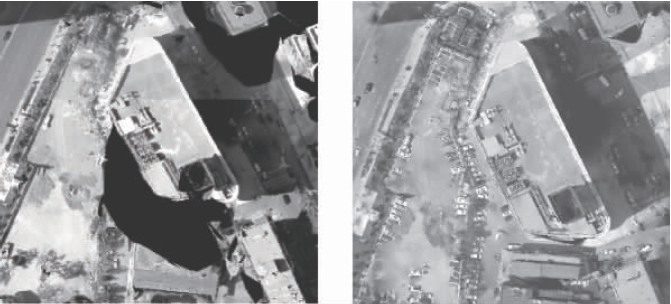 未利用傾斜影像修補(bǔ)存在黑洞圖  和  利用傾斜影像修補(bǔ)后的 TDOM圖.png 未利用傾斜影像修補(bǔ)存在黑洞圖  和  利用傾斜影像修補(bǔ)后的 TDOM圖.png