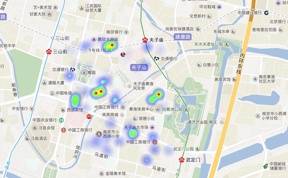 圖2 景區(qū)熱力分布 圖2 景區(qū)熱力分布