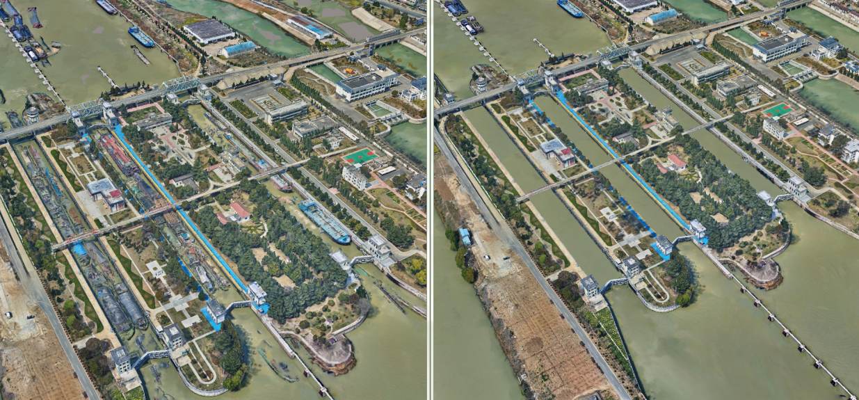 水利設(shè)施修飾前后對比 水利設(shè)施修飾前后對比